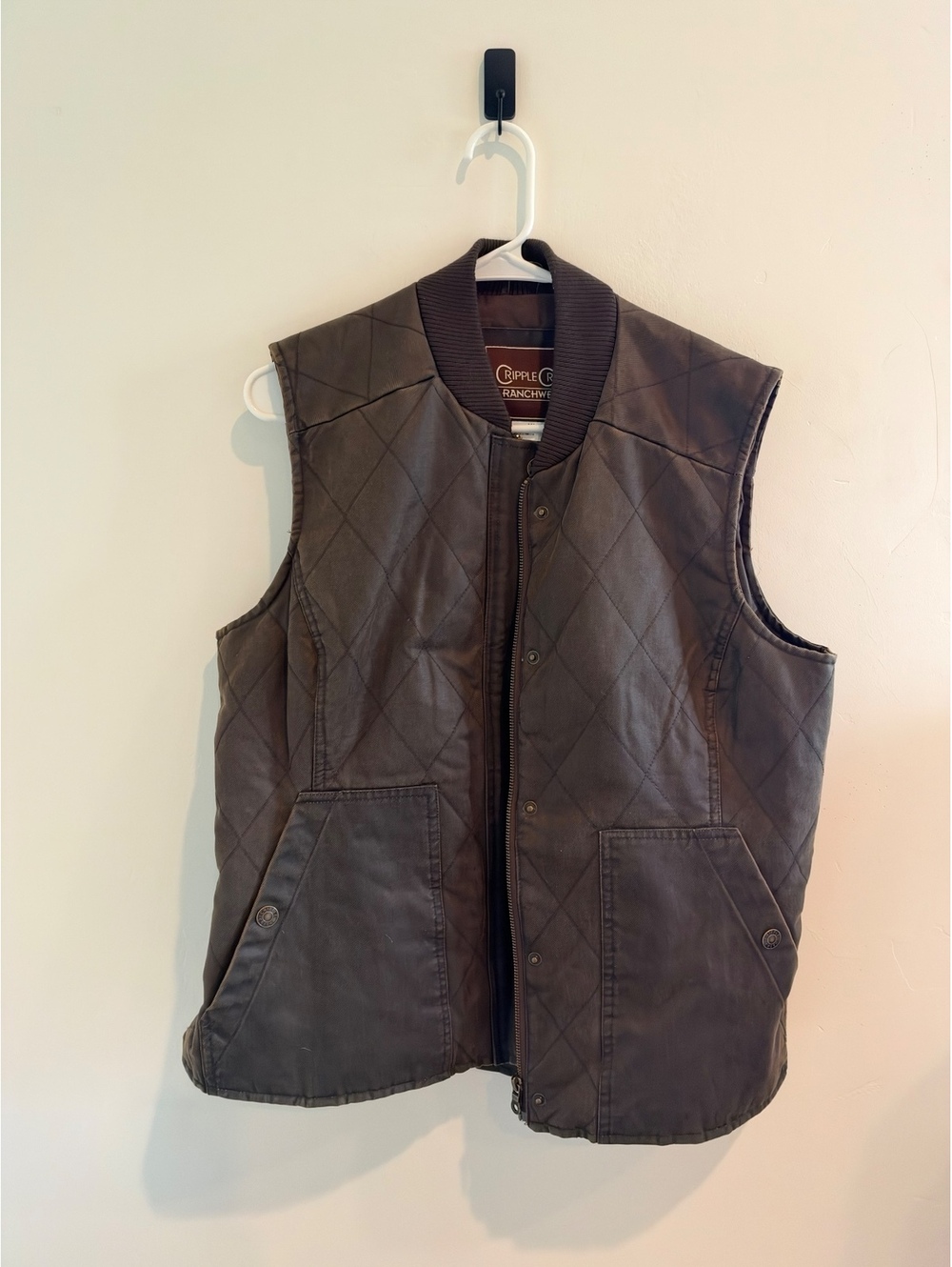 Cripple Creek Ranchwear Women’s XL Brown Quilted Western Vest
